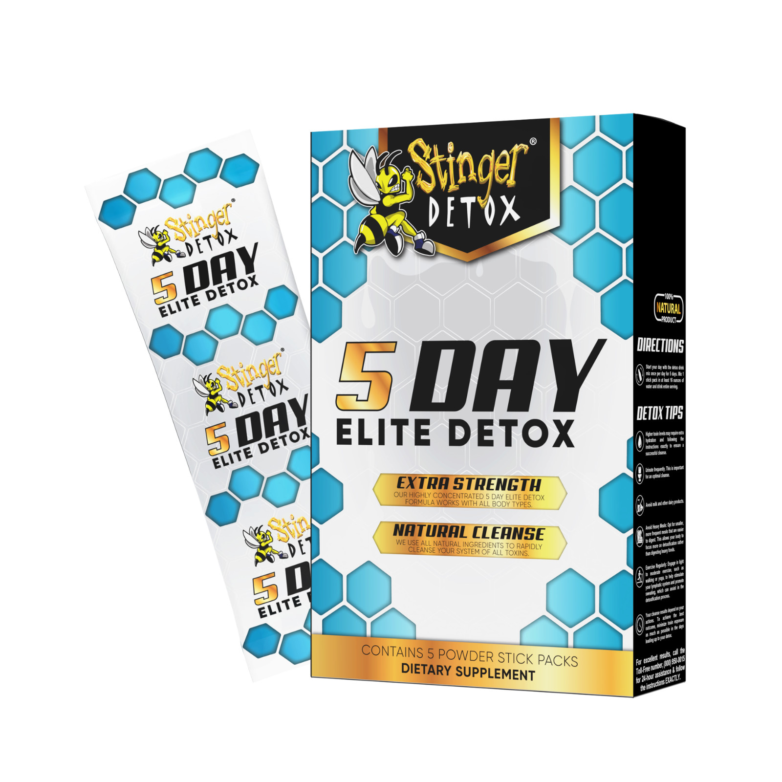Stinger Detox 5-Day Elite Detox Extra Strength Cleanse | 5-Stick Pack