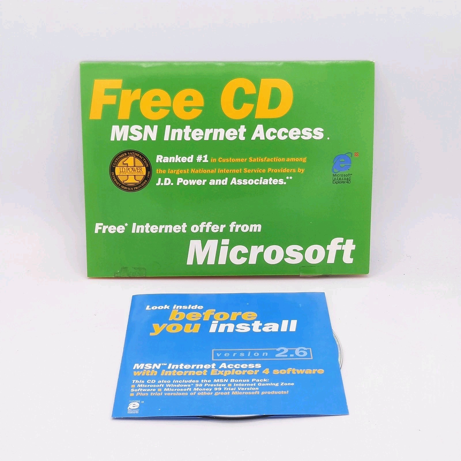 MSN Premier For Microsoft Version 2.6 w/ Internet Explorer 4.0 Windows 95 Up CD