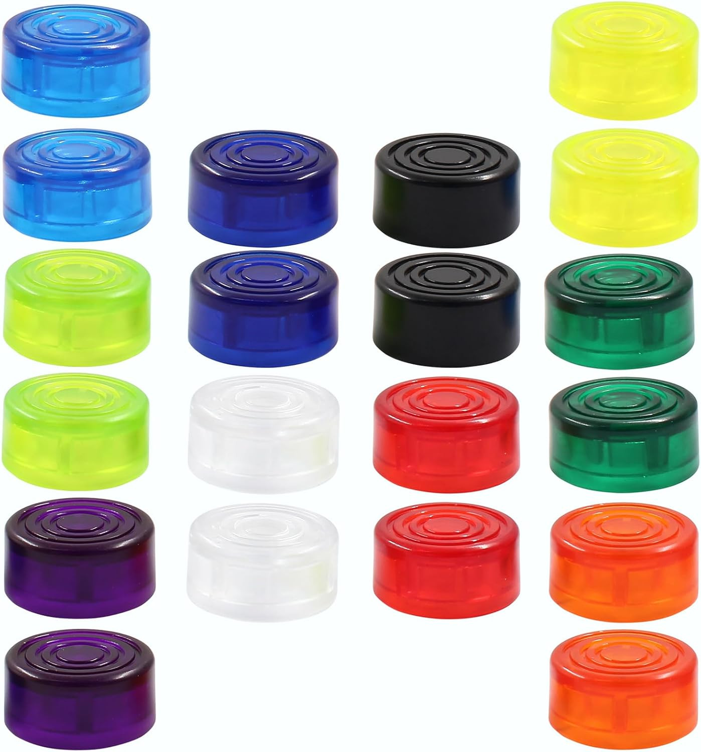 Colorful Guitar Effects Pedal Footswitch Toppers, 20 Pcs | Pedal Nail Caps Prote
