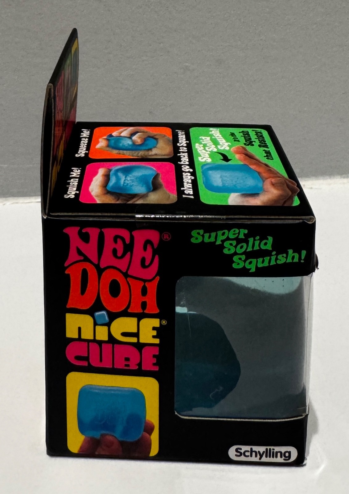 Nee Doh Nice Cube - Super Solid Squish! (Blue) - Brand New/Factory Sealed!