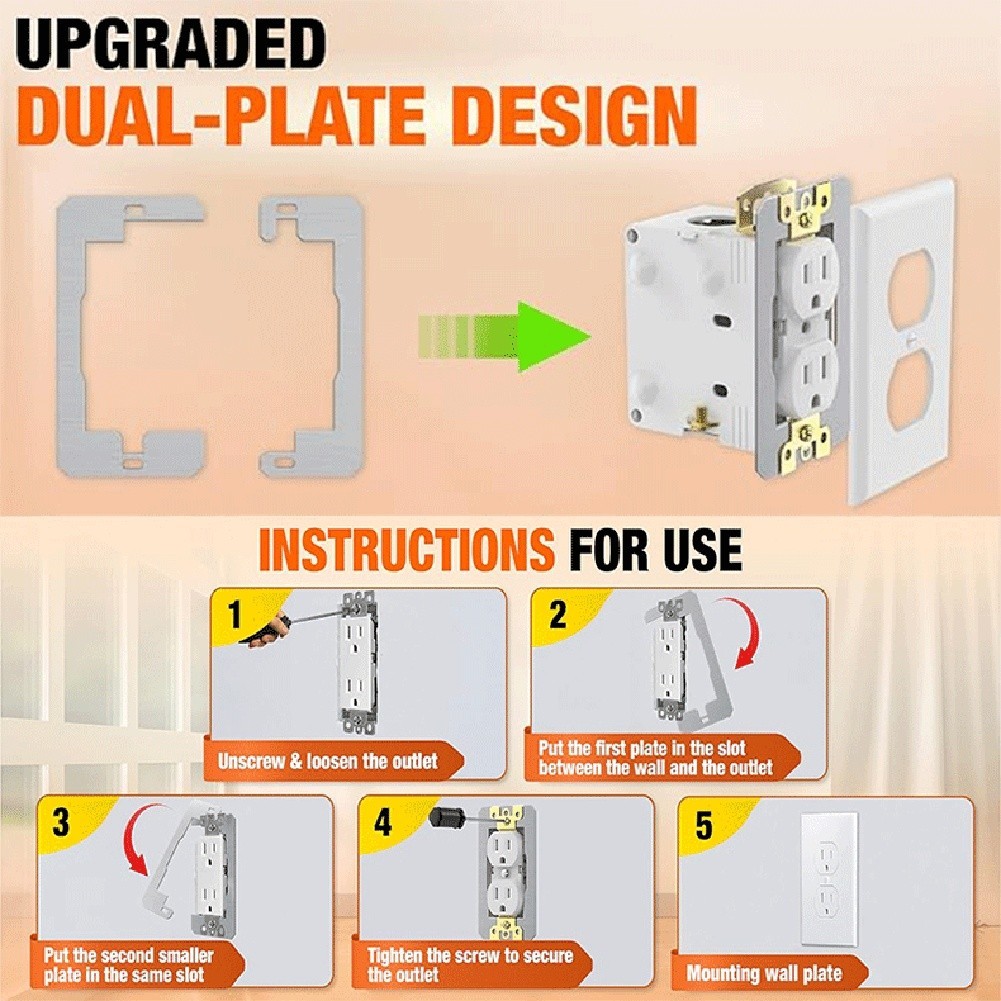 10pc Stainless Steel Wall Plate Spacers for Smooth Installation Process