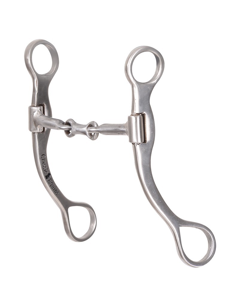 Classic Equine Bit Performance 7 1/2 Cheek Dogbone Silver SSPSBIT7SS29