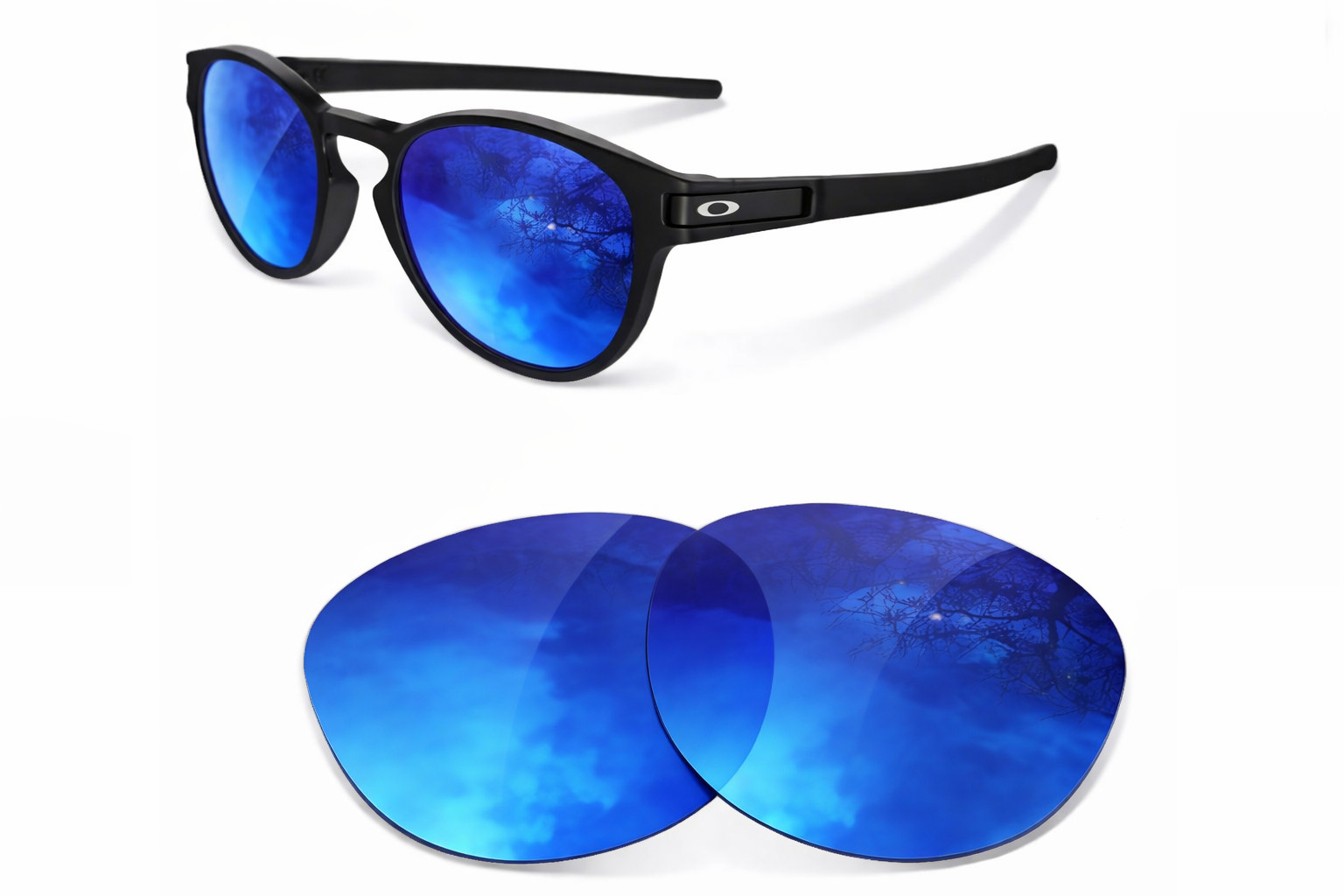newpolar replacement polarized lenses for oakley latch 009265 blue mirror