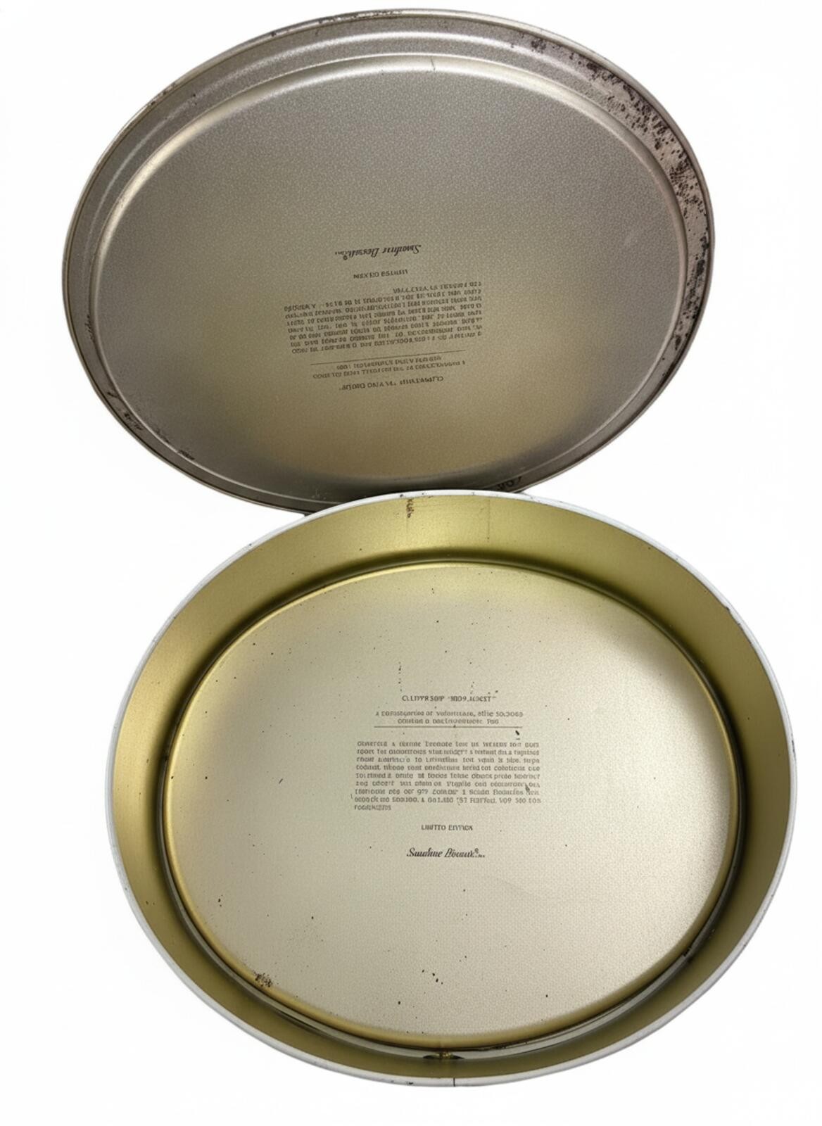 Round Decorative Metal Tin with Clipper Ship Lid