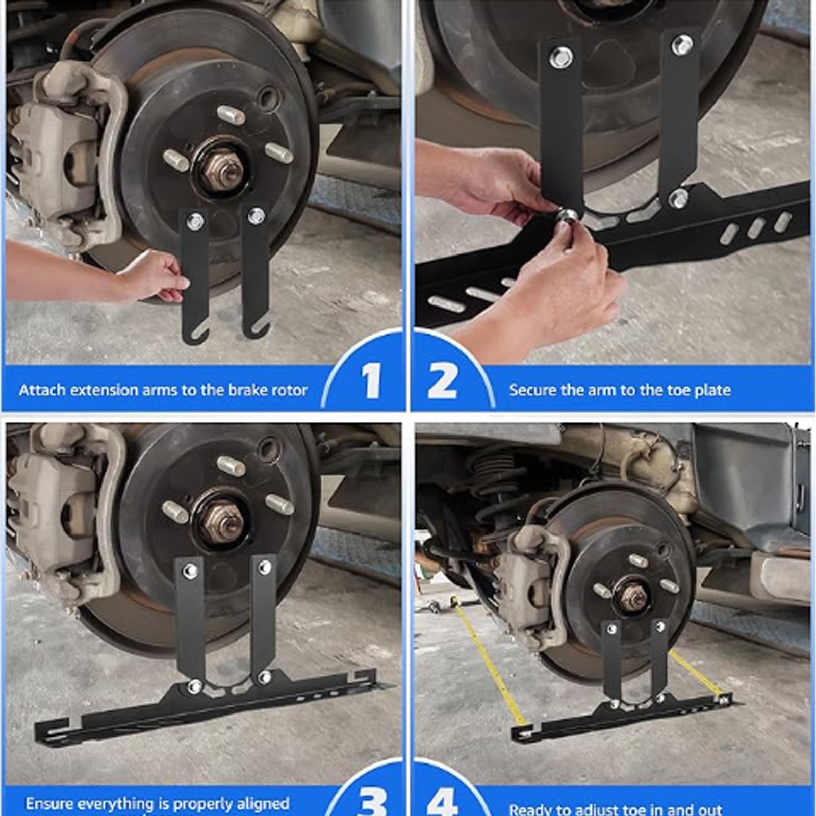 2 Sets Heavy Duty Wheel Alignment Tool Plate For Car Front End Alignment