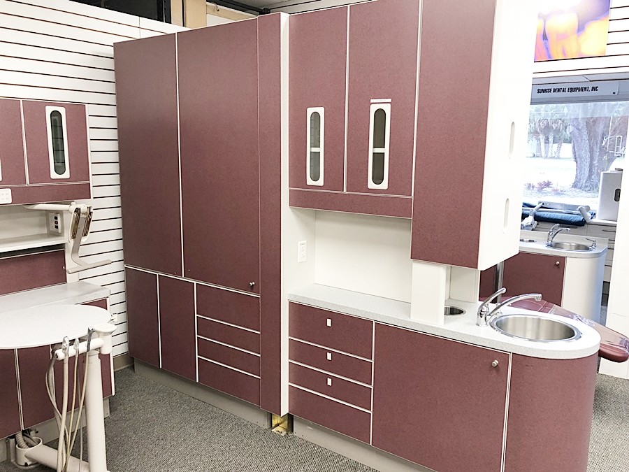 ADEC 5543 Center Island Console w/ X-Ray Pass Through & Privacy Doors