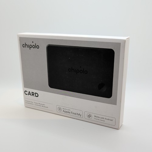 Chipolo Card Tracking Device, Charcoal, Apple & Android, Wireless Rechargeable