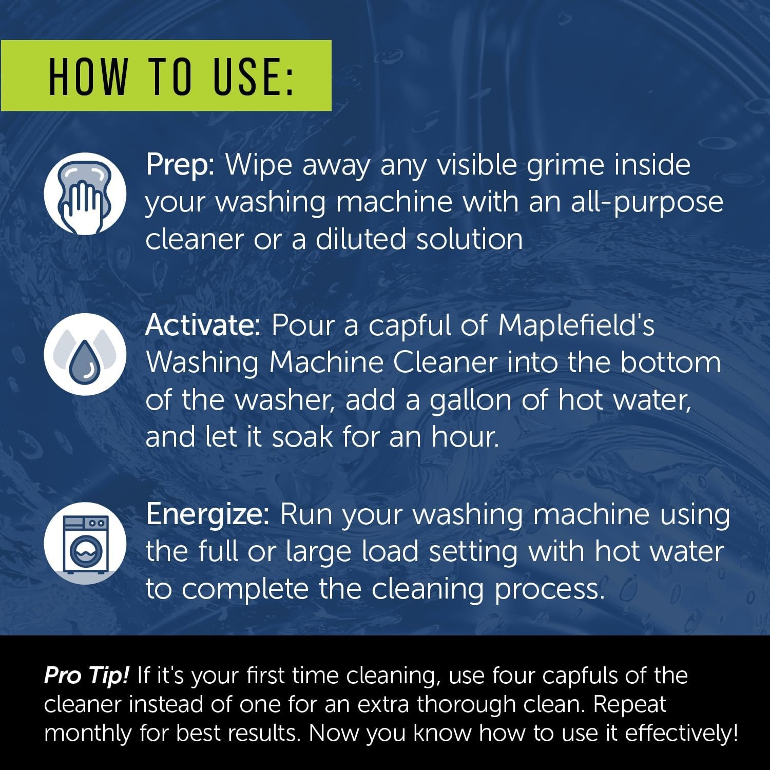 Maplefield Washing Machine & Laundry Cleaner + Deodorizer, 8oz, Refreshing...