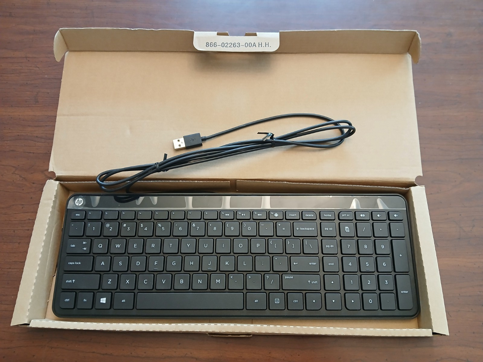 HP Galeras Wired USB Slim Keyboard ( Black )- 801526-001 KB use w/ Computer NEW