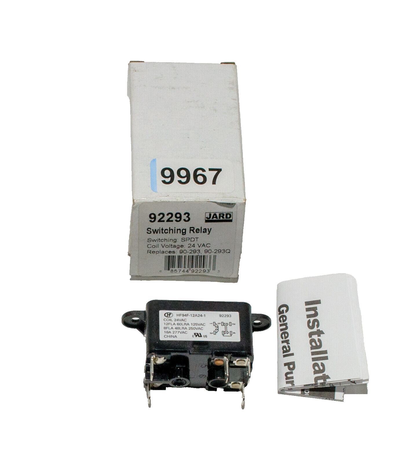 Jard 92293  Switching Relay SPDT 24VAC  92-293 90-293Q