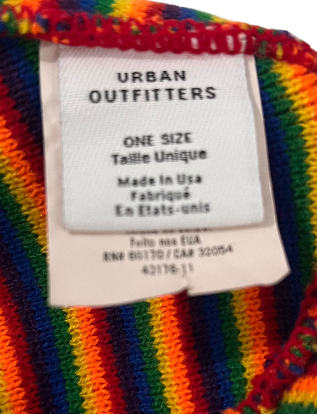 Urban Outfitters comfy Beanie Hat Rainbow - Multicolored