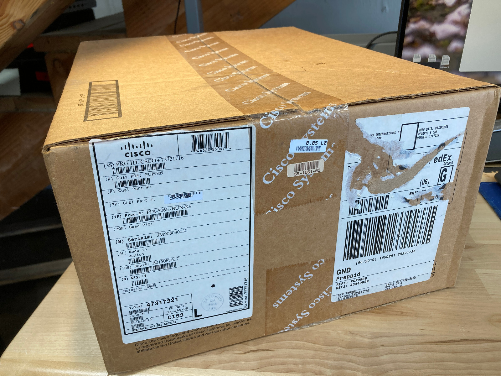 Cisco PIX-506E-BUN-K9 Firewall 2 FE Ports PKG ID: CSCO + 7299554 Sealed