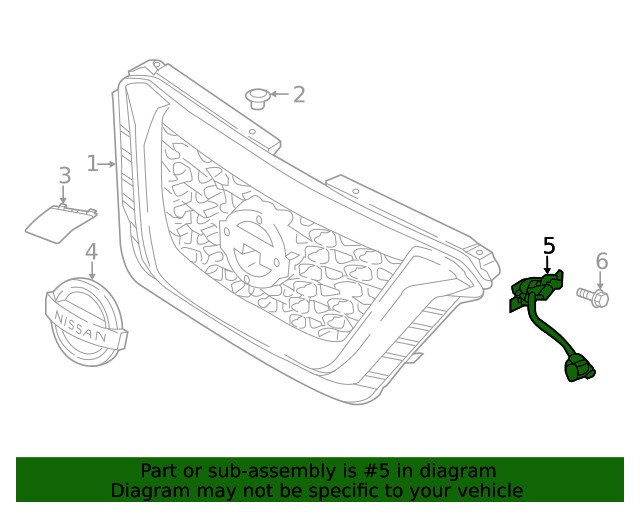 Genuine Nissan Camera 284F1-5R00B