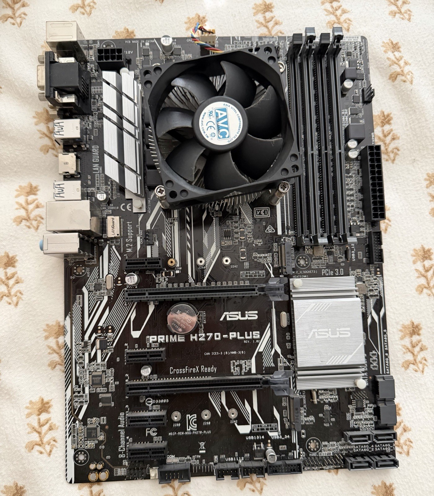 ASUS Prime H270-PLUS ATX Motherboard LGA1151 and Intel I7 7700 3.5 ghz installed