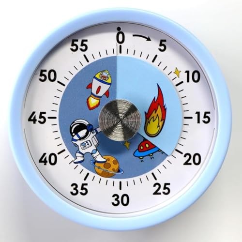 Visual Timer, Mechanical Kitchen Time Manual Countdown Timers Light Blue