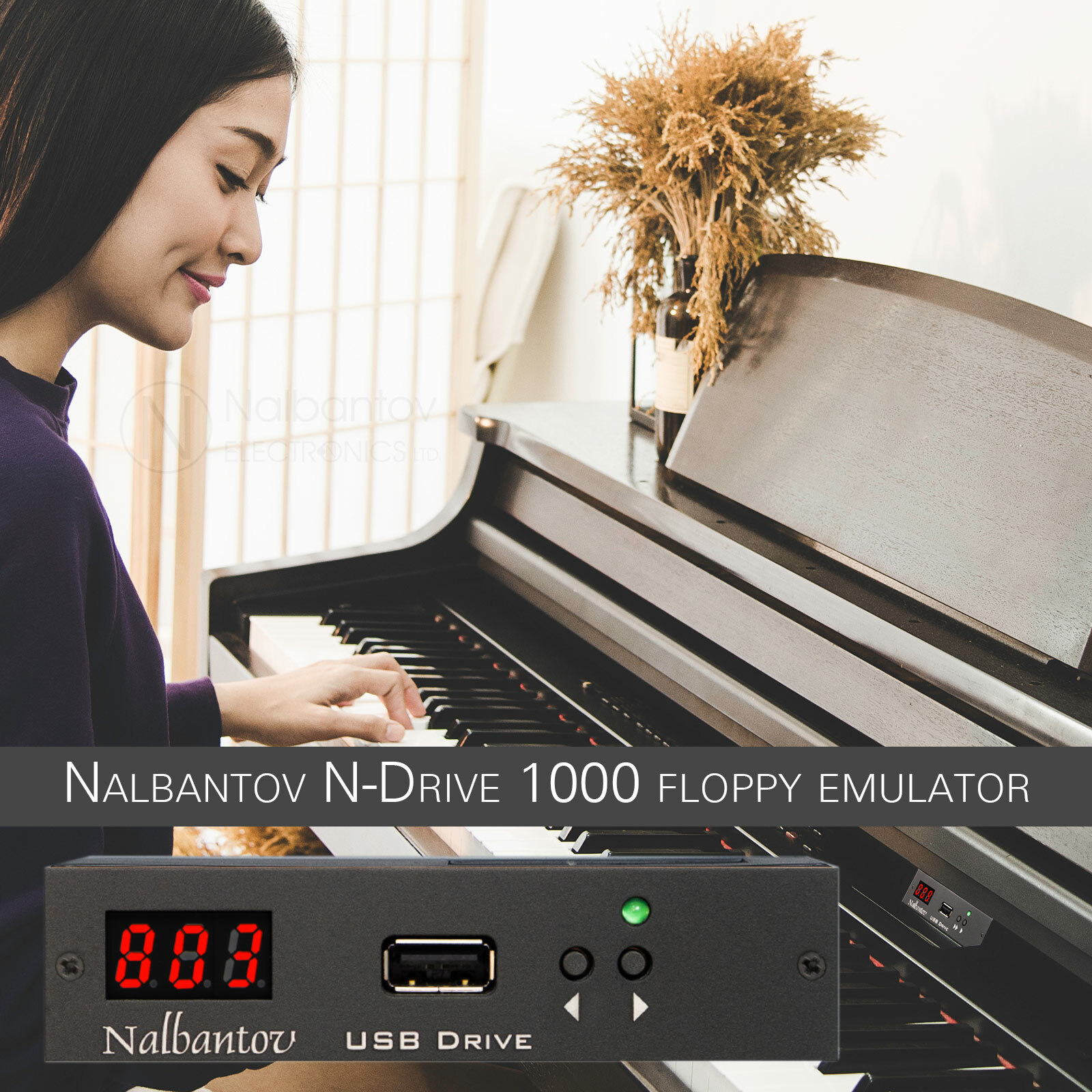 !Floppy Disk USB Emulator Nalbantov N-Drive 1000 for Ensoniq MR-61, MR-76, ZR-76