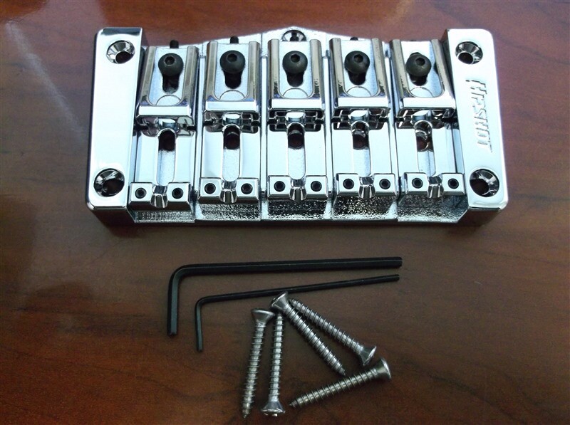 NEW - Hipshot 5-String TransTone Bass Bridge - CHOOSE YOUR COLOR!