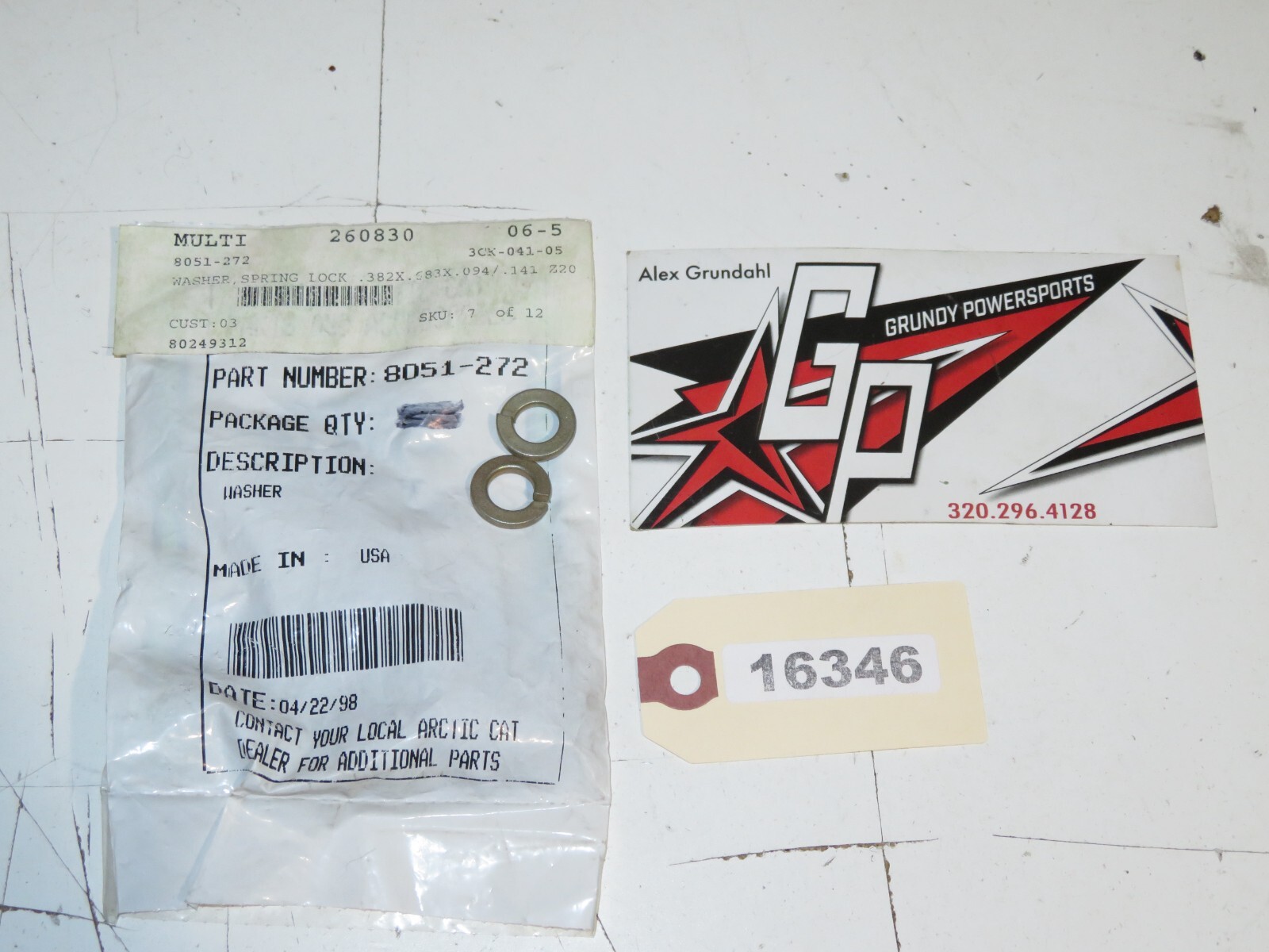 Arctic Cat - New OEM Spring Lock Washer .382X.683X.094 Qty 2	8051-272