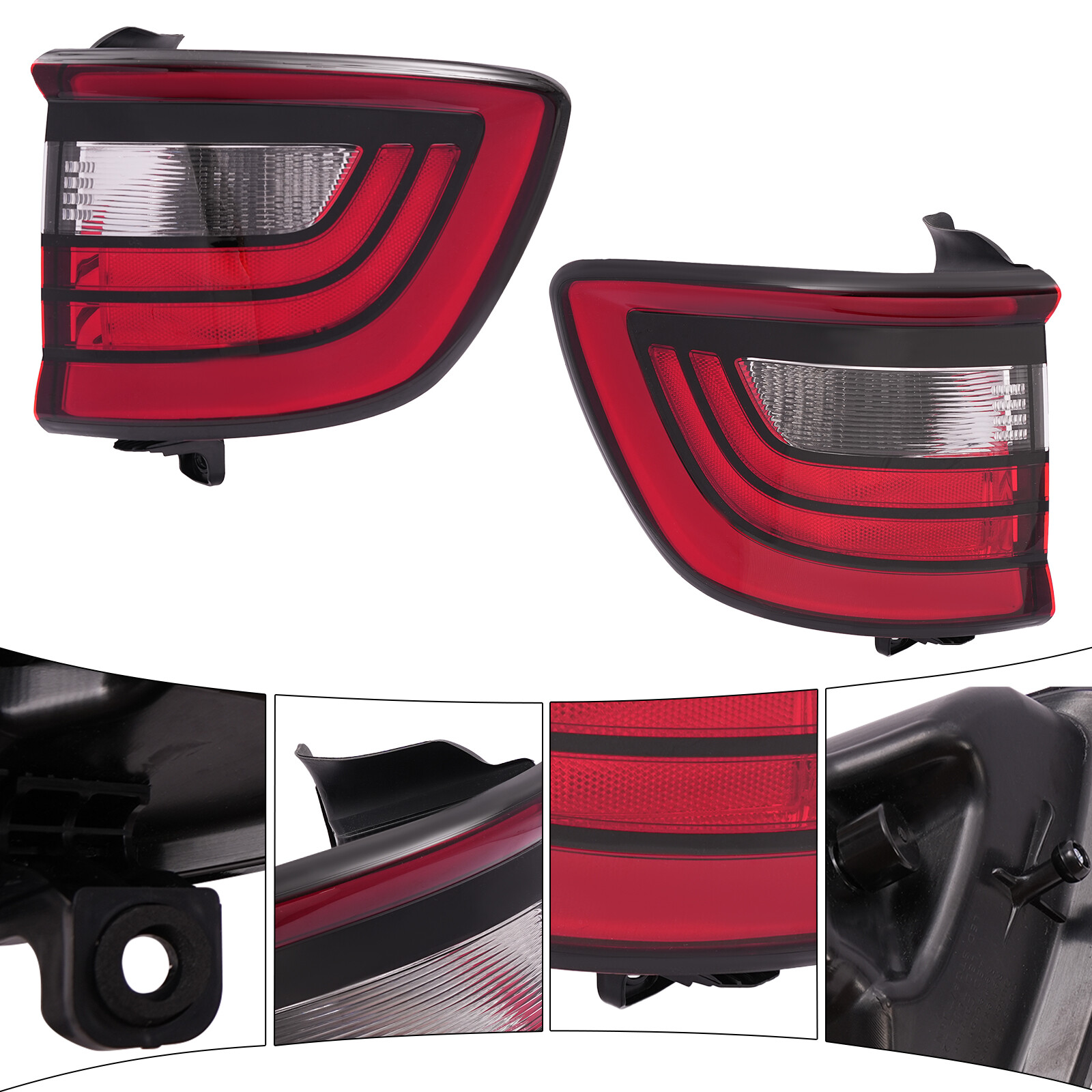 2Pc Tail Light Set For 2014-2022 Dodge Durango Left and Right Outer Tail Lamp