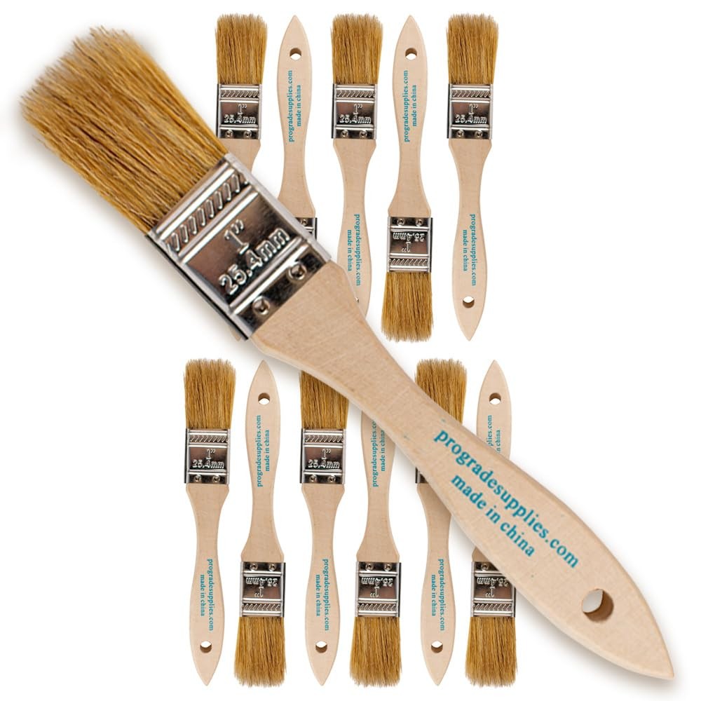 12 Inch Disposable Paint Brushes Chip Brushes 1 Inch Paint Brush Set 12 Pack
