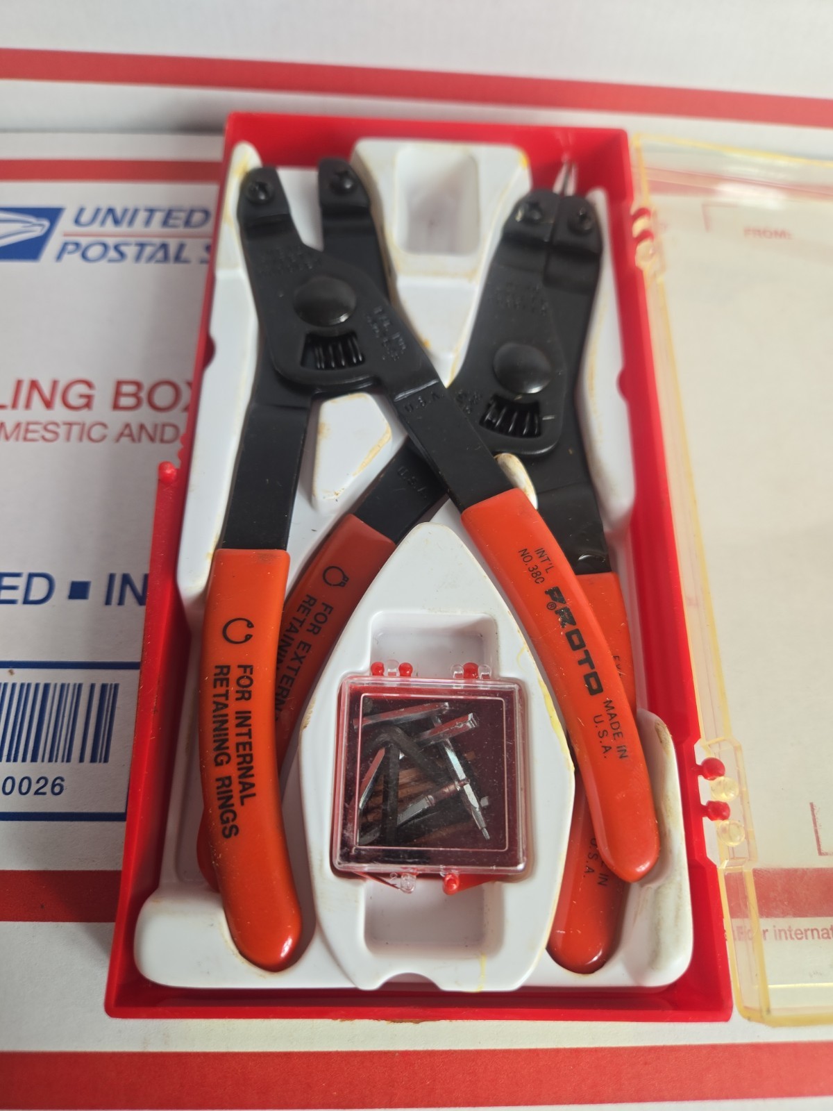 Proto Tools No.380 Retaining Ring Pliers Set Internal & External Made in USA