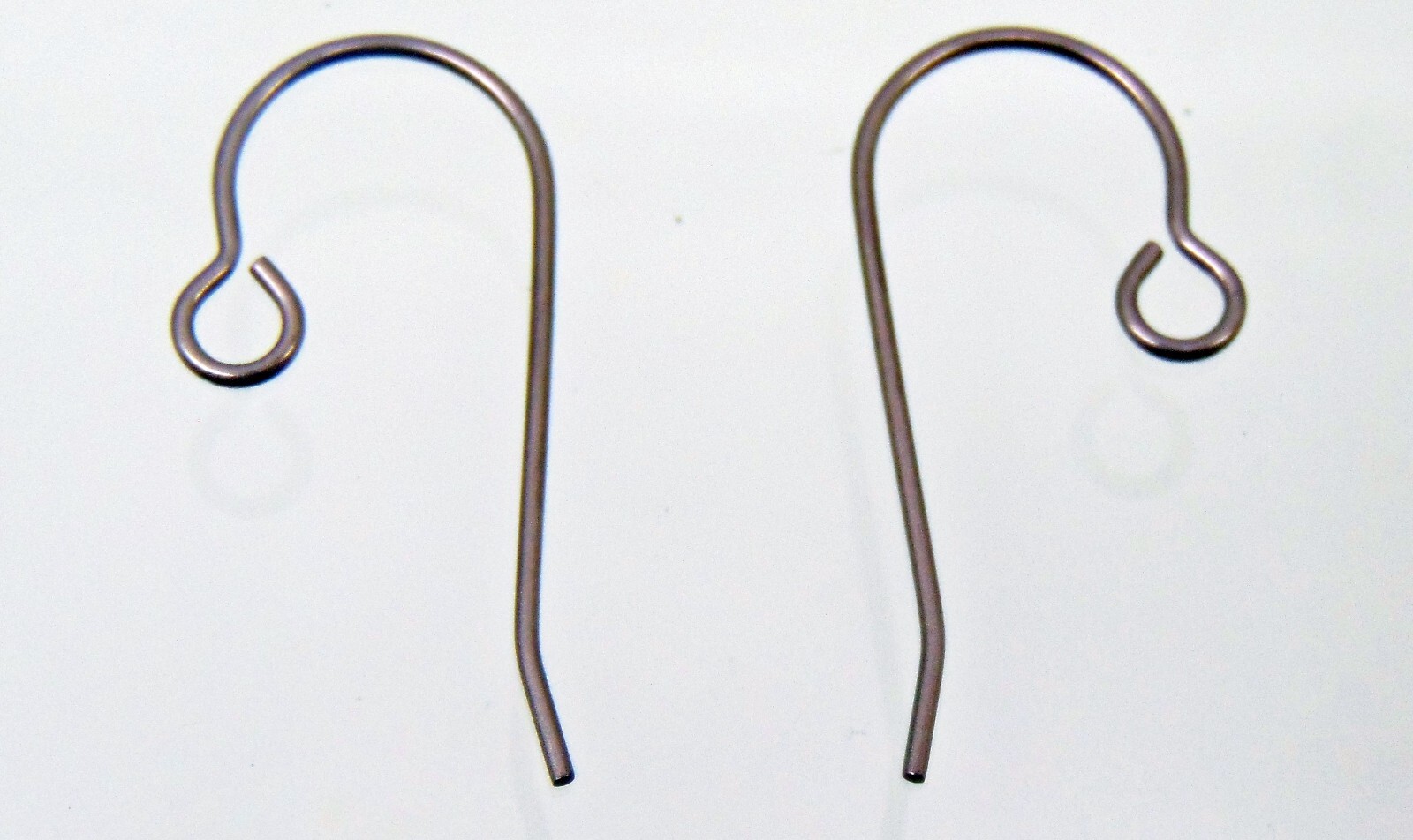 TITANIUM Ear Wires ~ Hook with Open Loop ~ Pure Grade 1 No Nickel ~ 24mm Post