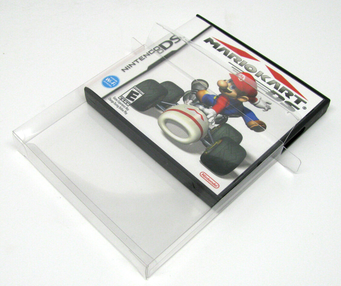 1x NINTENDO DS CIB GAME BOX -CLEAR PLASTIC PROTECTIVE BOX PROTECTOR SLEEVE CASE