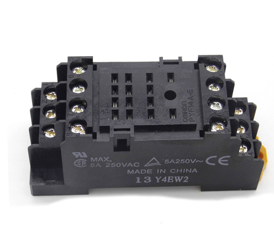 OMRON PYF14A-E Relay Base Socket PYF14AE Use For MY4NJ, H3Y-4 New
