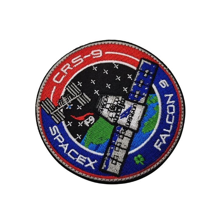 10PCS SPACEX FALCON-9 DRAGON F-9 CRS-5 SPACE FORCE EMBROIDERED HOOK&LOOP PATCH