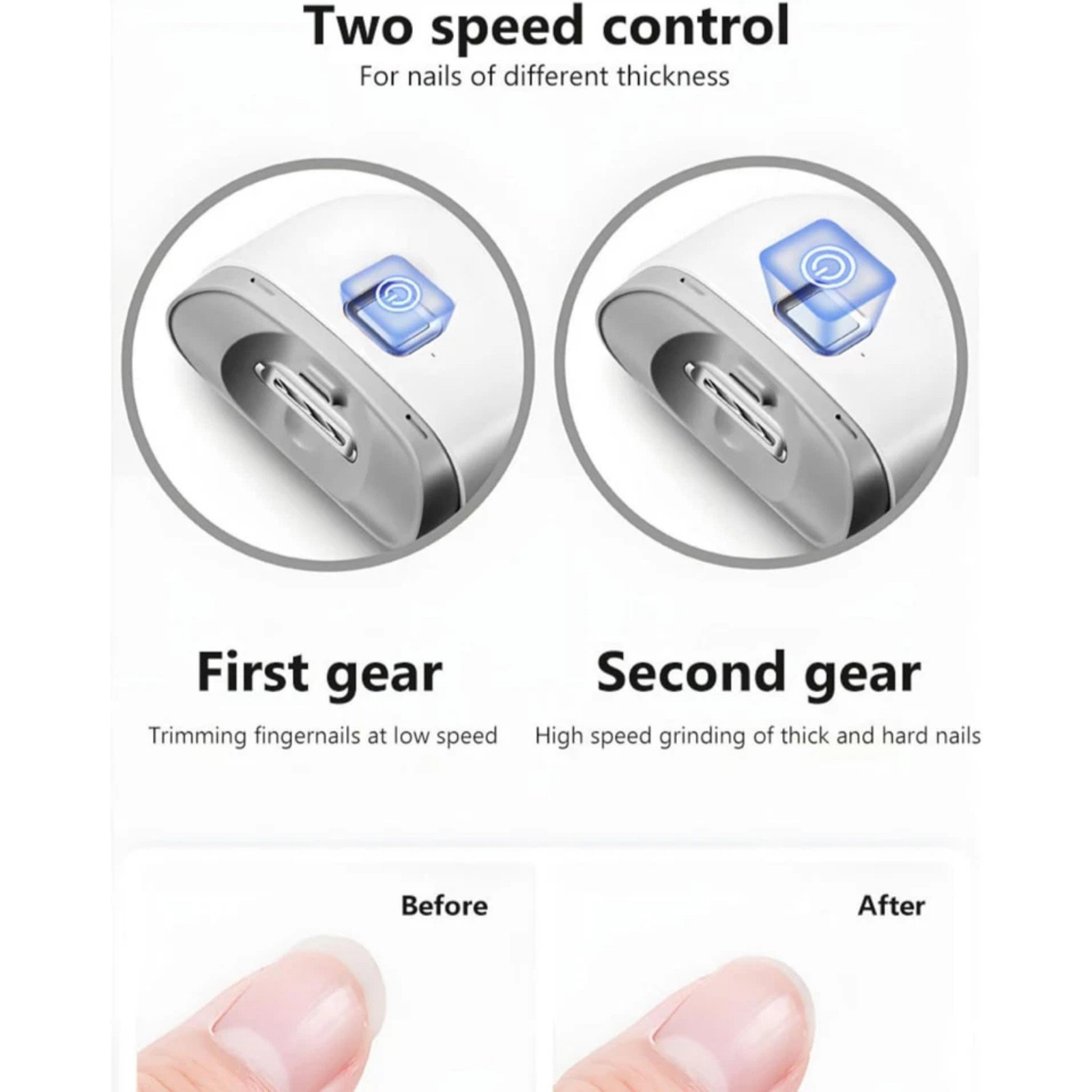 For Safety Electric Nail Clipper Automatic Thick Nails Trimmer Durable Build