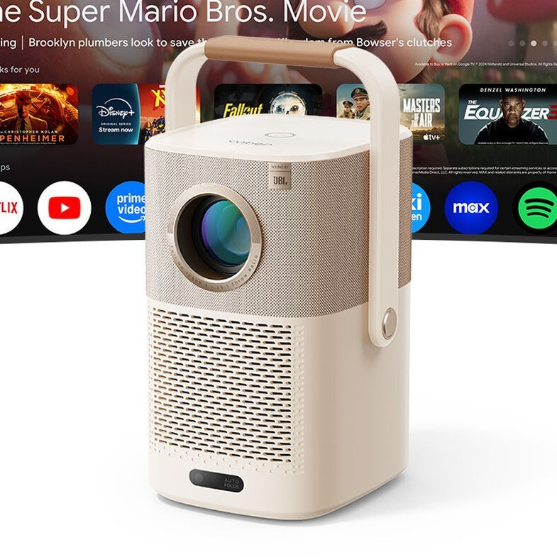 Yaber T2 Plus Google TV Outdoor Smart Projector JBL WiFi6 Built-in Battery 1080P