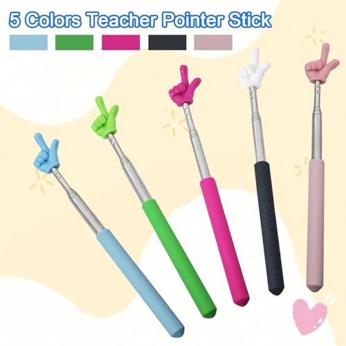 5PCS Pointer Stick For Classroom – Multipurpose Teacher Pointer Stick,