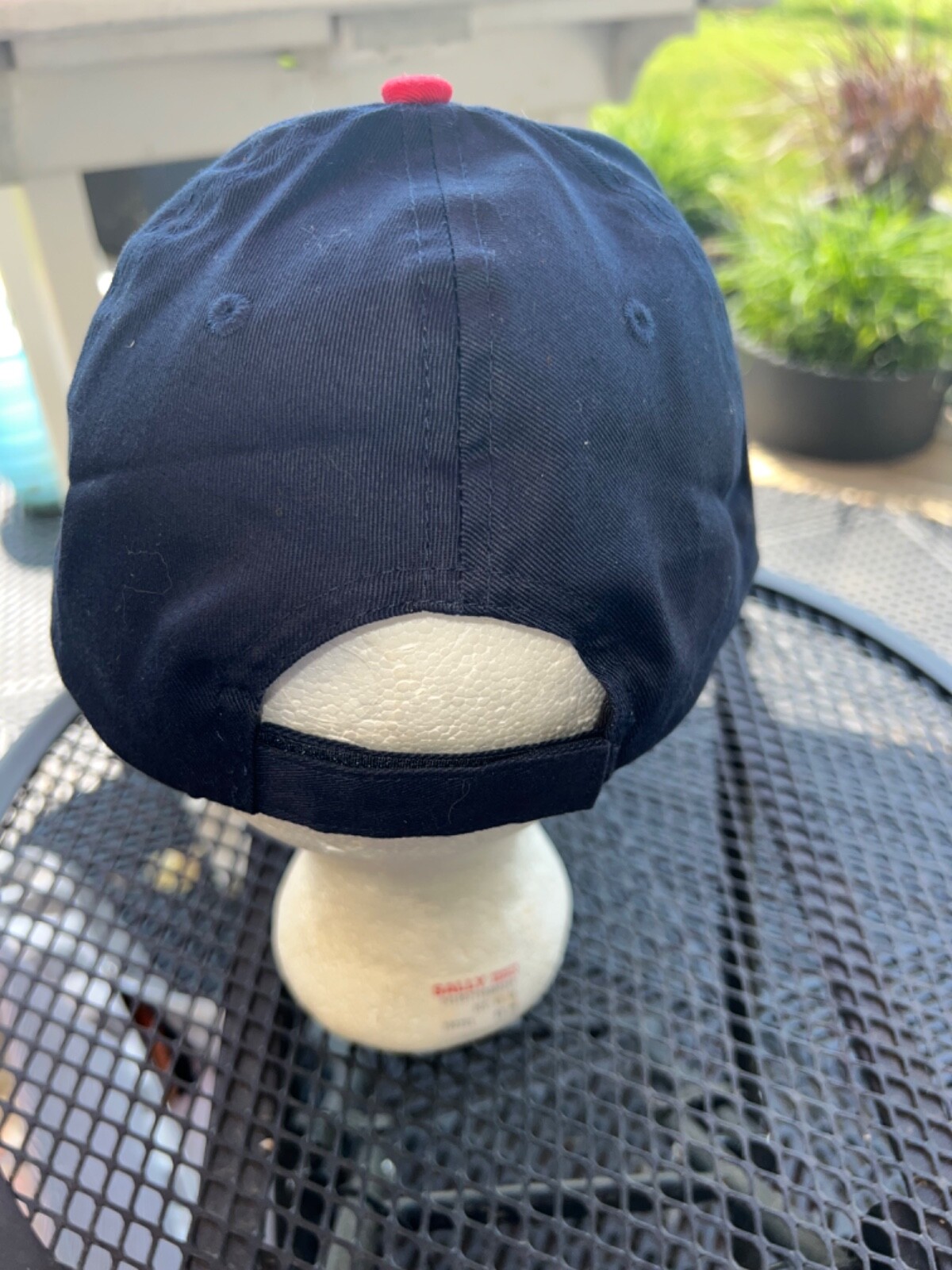 Atlanta Braves Blue Hat Cap with White Script A Red Bill Hook Loop EUC