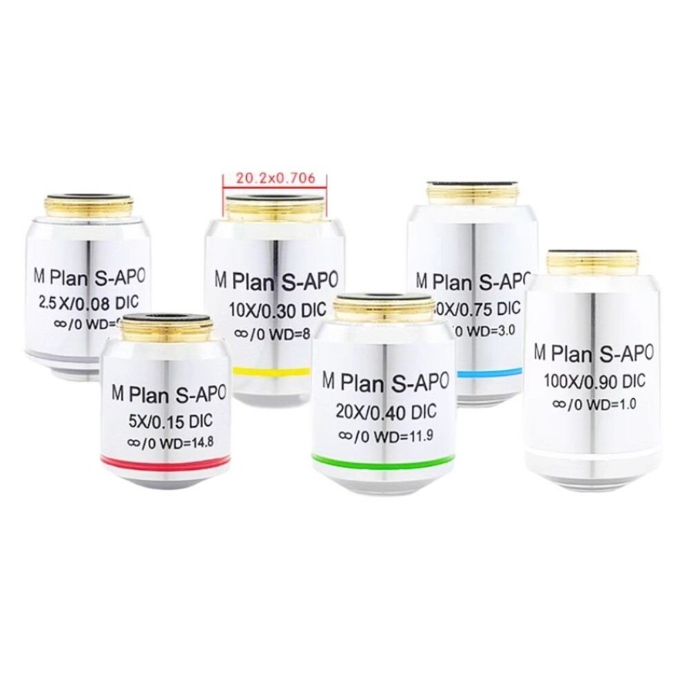 5X-100X LWD M Plan S-APO EPI DIC Objective Lens for Metallurgical Microscope