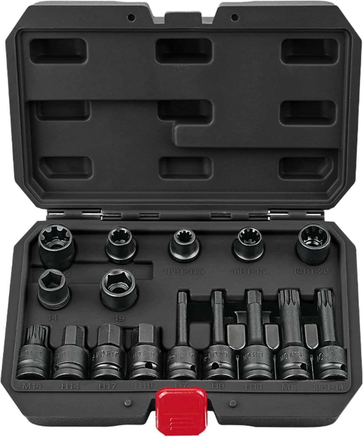 BILITOOLS 16-Piece Impact Brake Caliper Socket Set, 1/2" Drive One Size