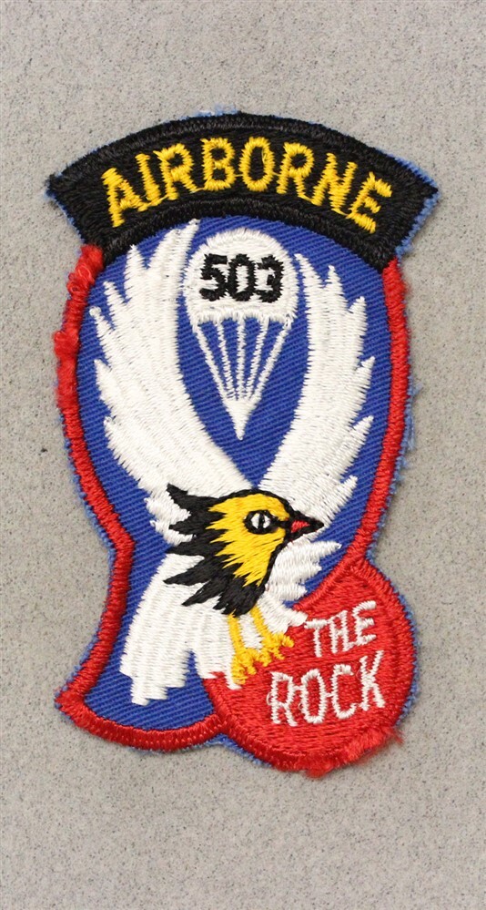 Army patch 6510: 503rd Airborne Infantry - on twill, post VN era