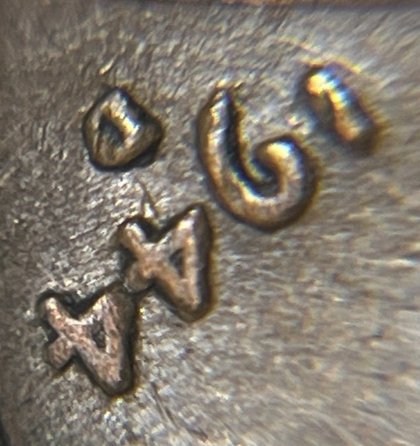 1944 D Wheat Penny Error 4 Touching 4 Date Error
