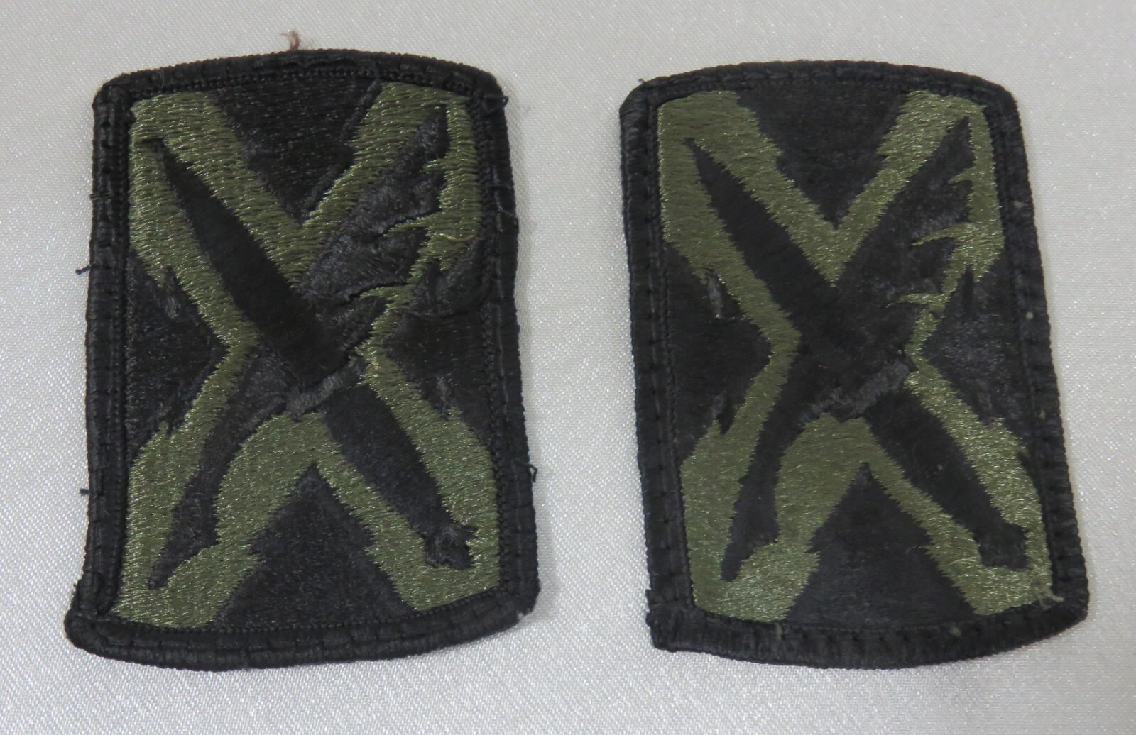 USA Army 300th Military Intelligence Brigade patch set of 2 Olive on Black