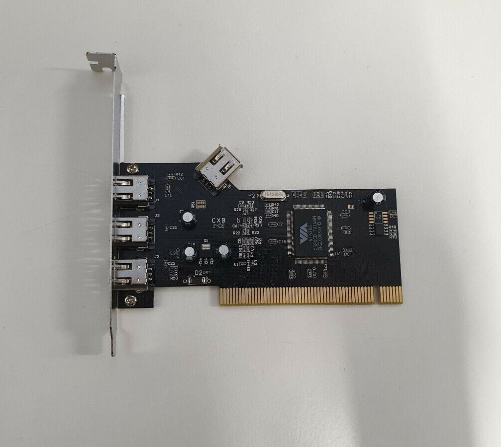 Laser 4-Port PCI FireWire 1394a Card 6-Pin Adapter for PC DV Camcorder Audio