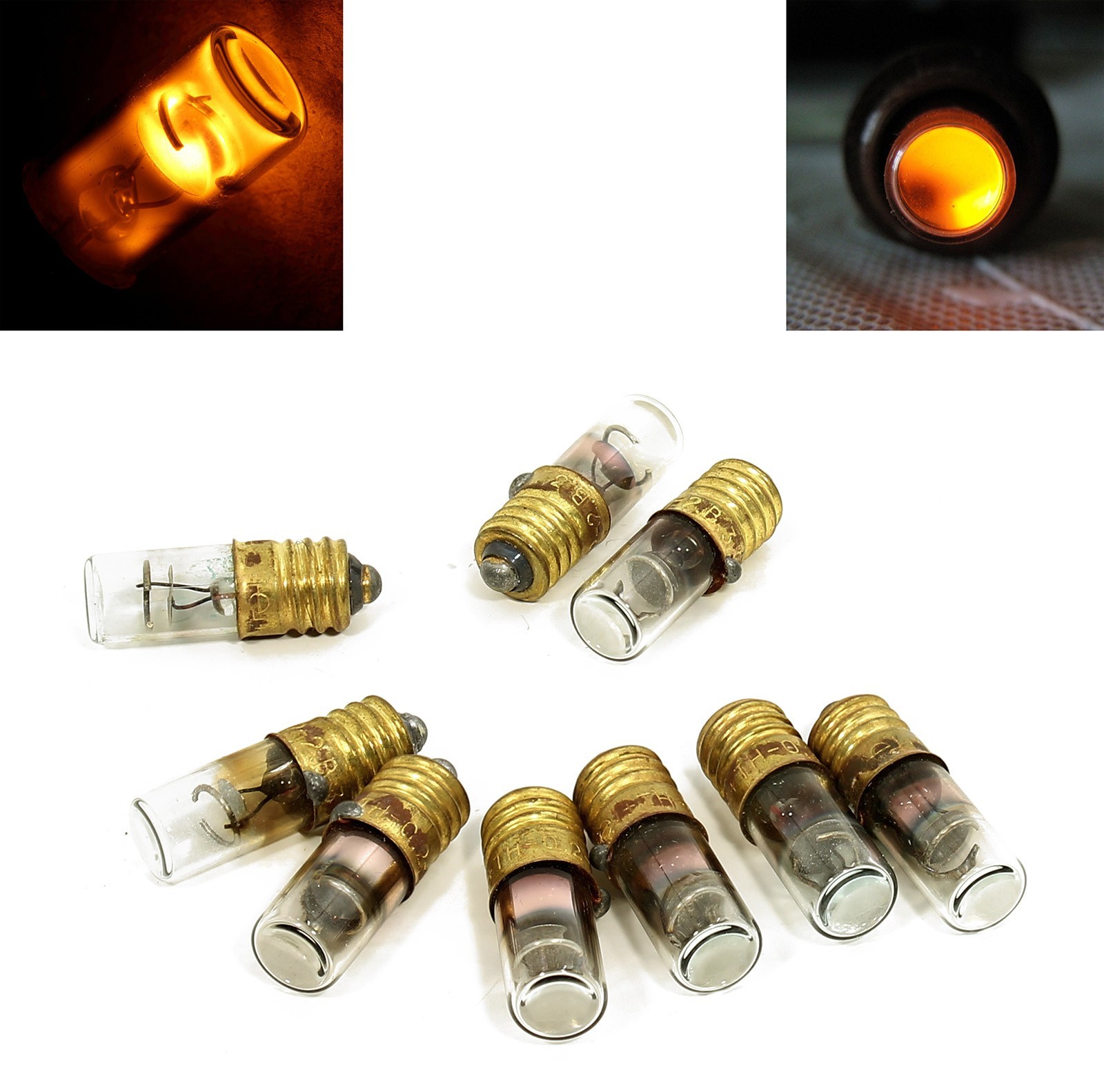 20x Neon Bulb E10 Nixie Indicator Dot Tube 85V / 0.25mA - TN-0.2-2 USSR NOS