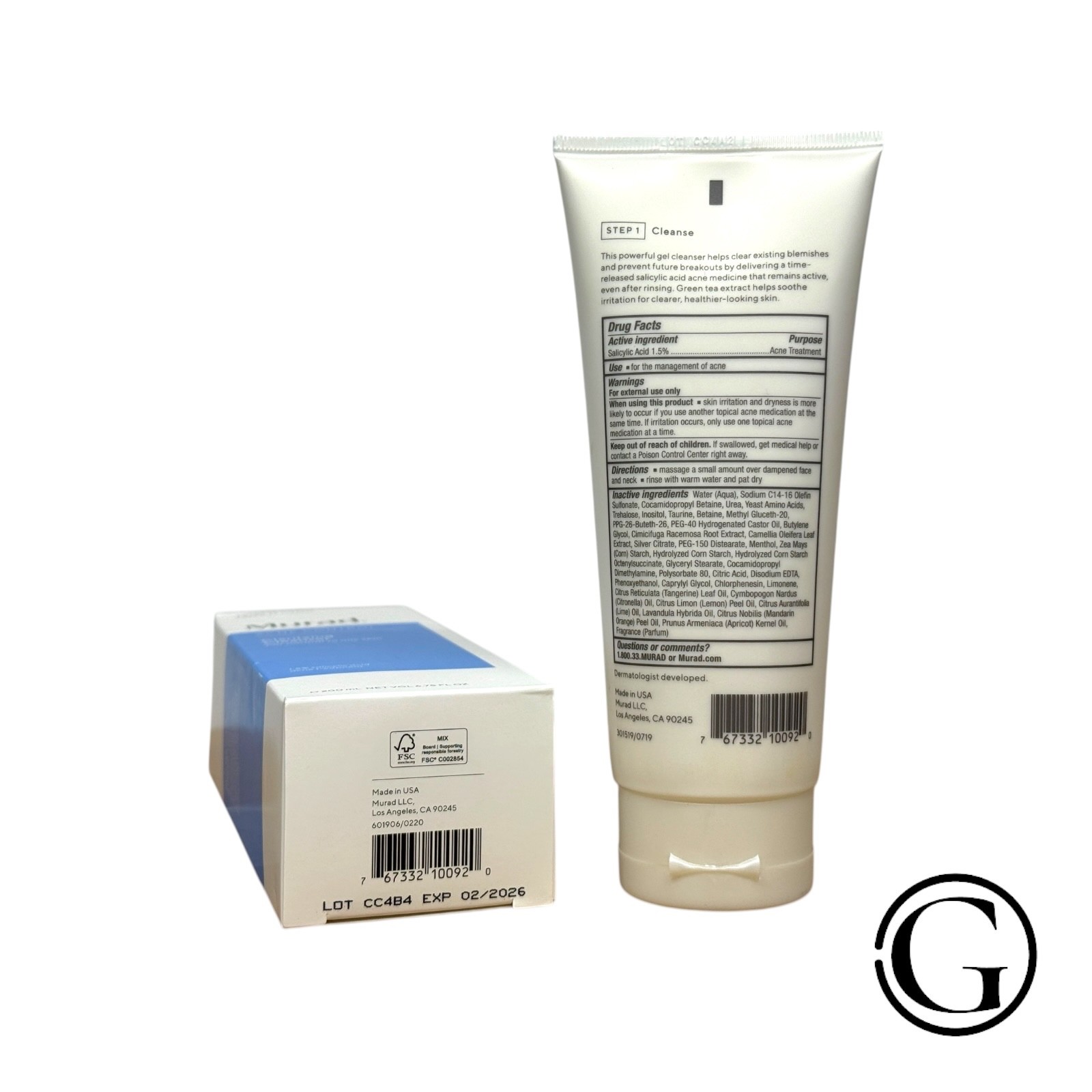 Murad Blemish Control Clarifying Cleanser 6.75 oz 01/26