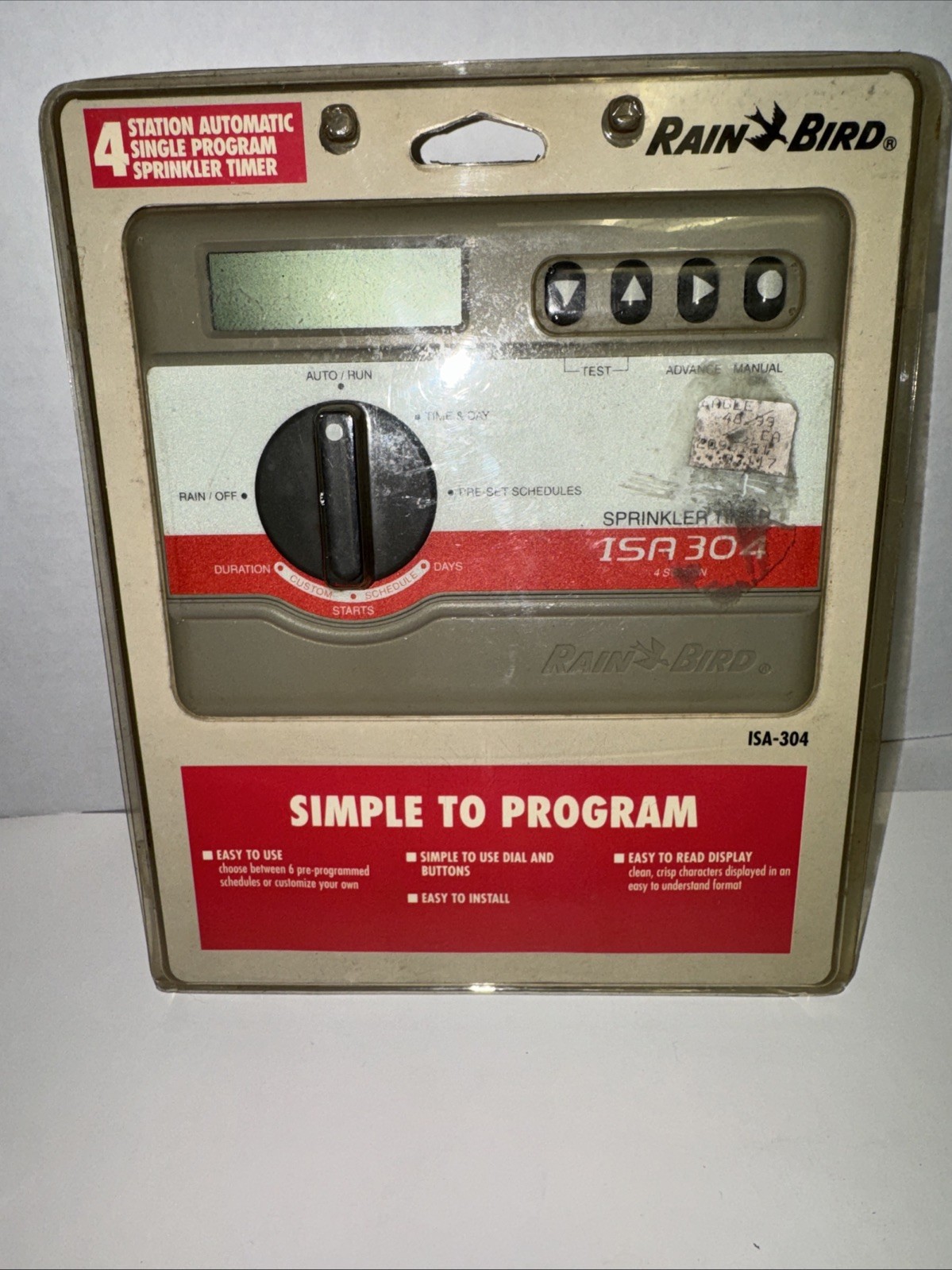 Rain Bird ISA-304 Automatic Indoor Sprinkler Timer 1998 NOS New Sealed