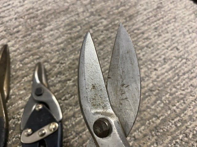 Lot of 3 VTG Tin Snips Craftsman Bluepoint & Unbranded Straight Sheet Metal