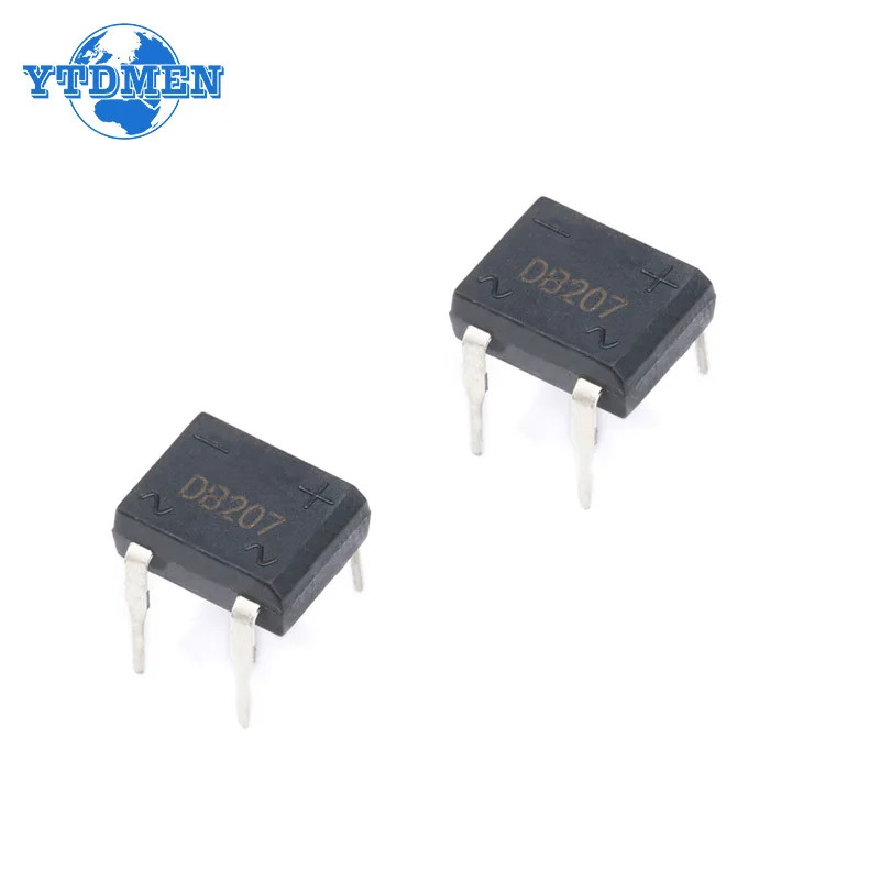 20PCS DB207 Bridge Rectifier Diode DIP4 1000V 2A DB207S Electronic Components US