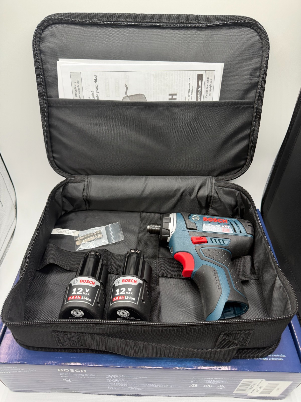 Bosch PS21-2A || 1/4" Hex Dr. || 12V || 2-Speed Driver Kit || NO CHARGER