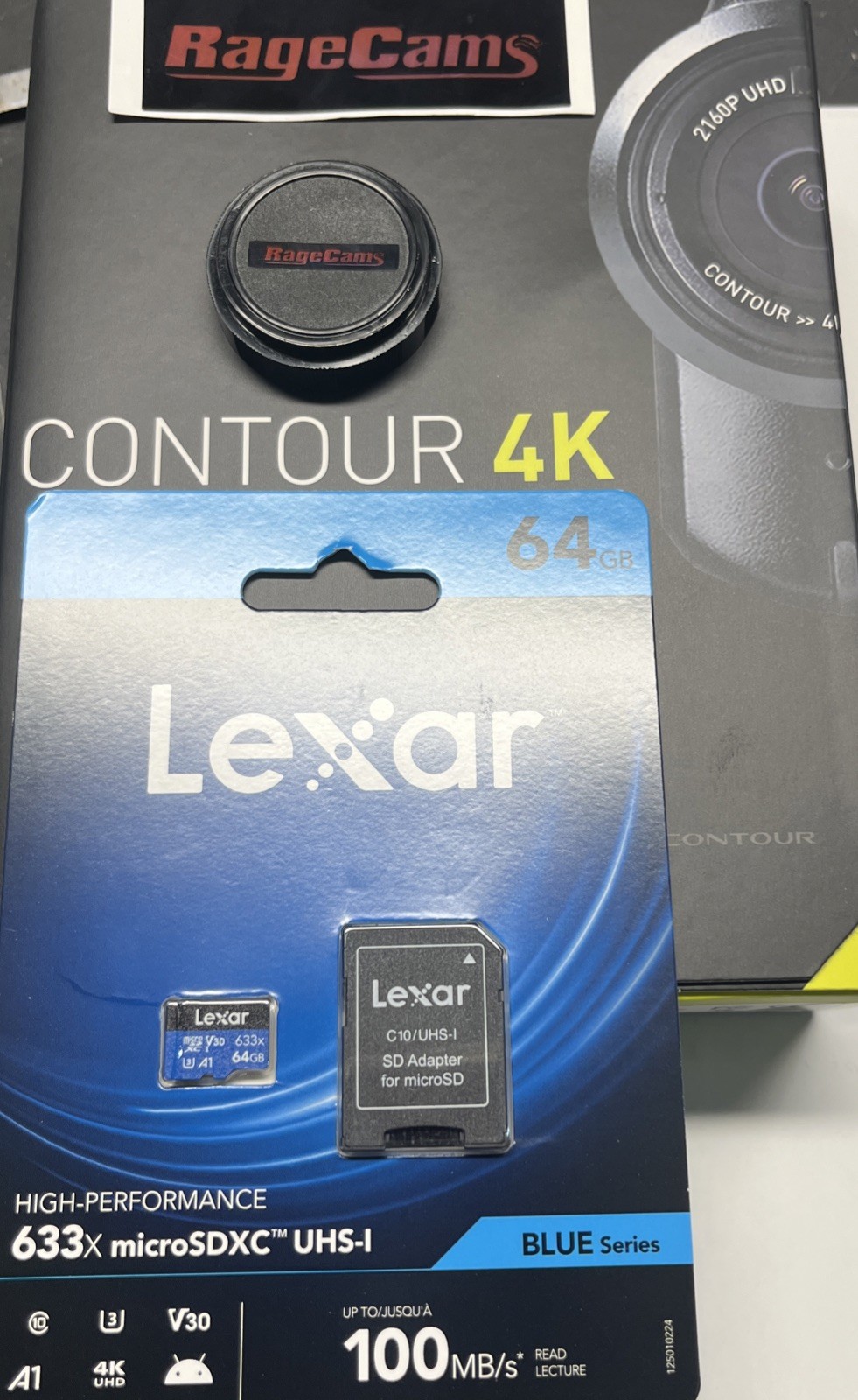 CONTOUR4K CONTOUR Camera HD 4K WATERPROOF HELMET CAM ACTION SPORTS RECORDER 64gb