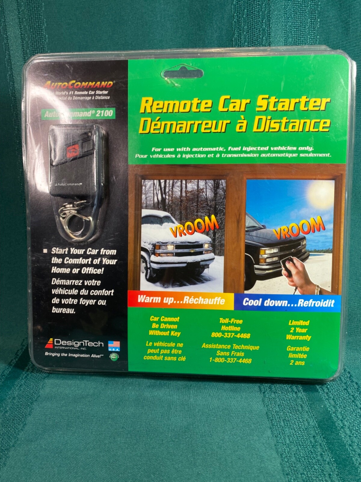 DesignTech Remote Control Car Starter Auto Command NEW Unopened Model #28921