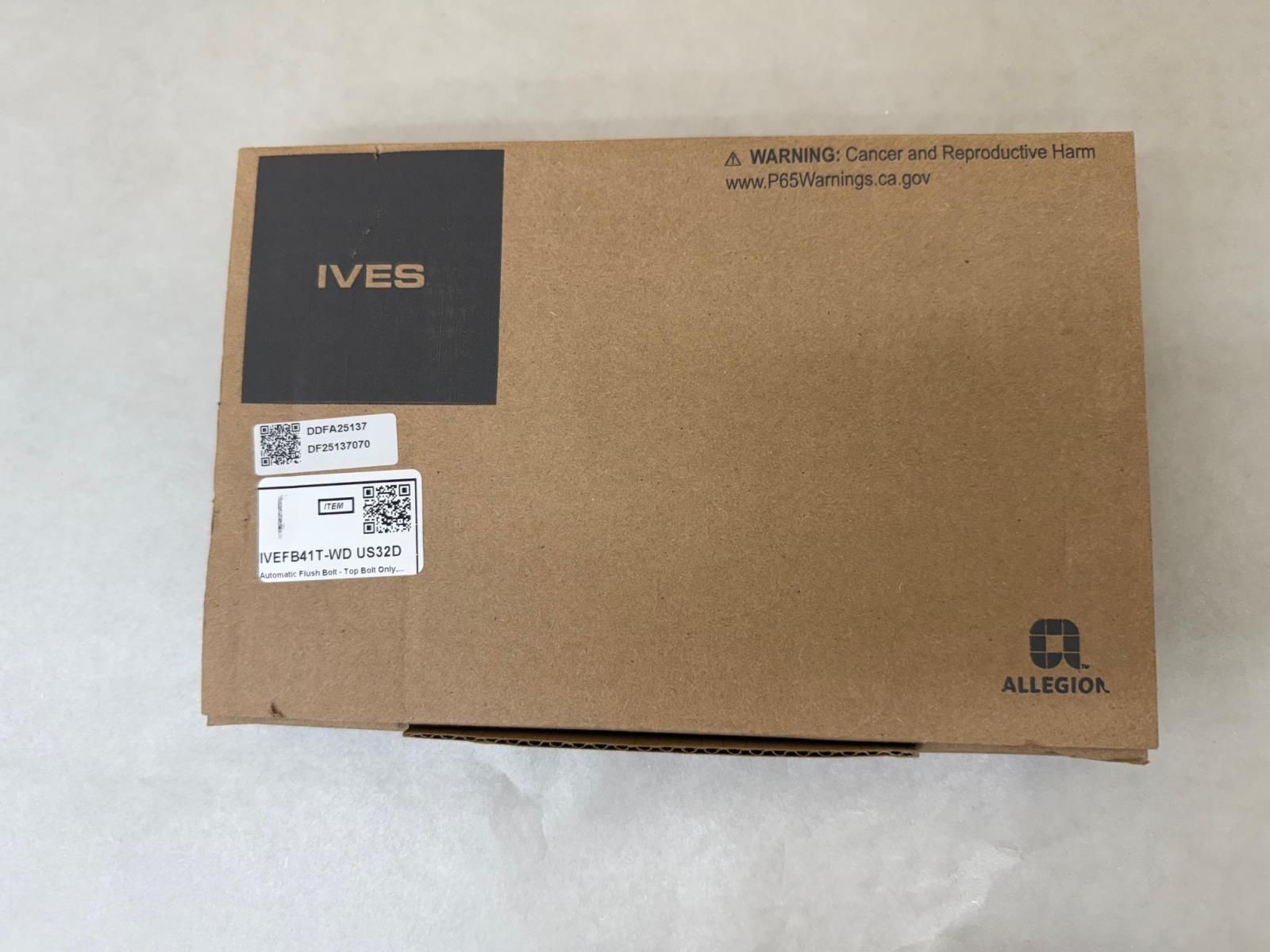 IVES Automatic Flush Bolt Top Bolt Only FB41 IVEFB41T-WD US32D