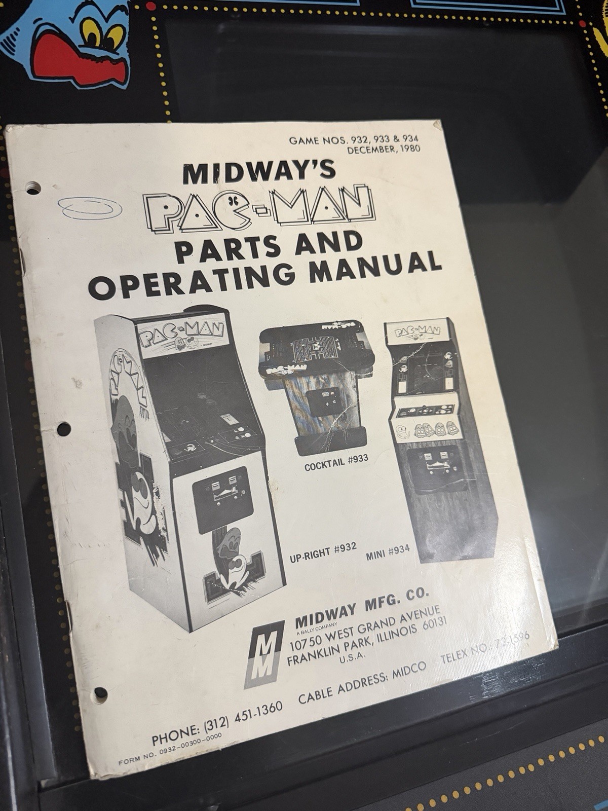 PAC-MAN CABARET “MINI” CABINET ARCADE MACHINE by MIDWAY LOCAL PICKUP ONLY