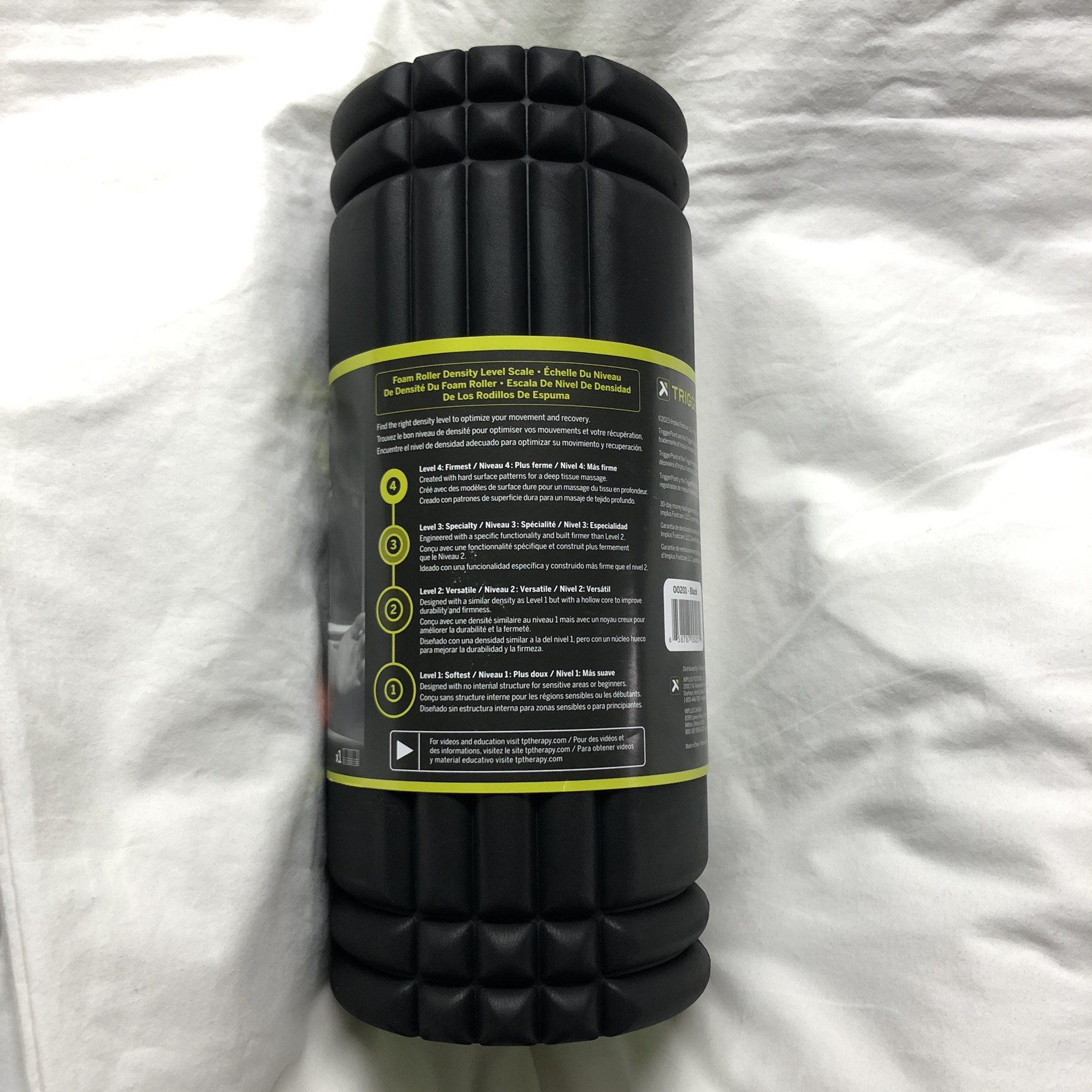 Trigger Point Performance GRID 00201 Level 2 Black Foam Roller TPT-GRDBW NEW